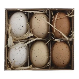 DECORO UOVO DA APPENDERE 6PZ D5H7,5CM COLORI ASSORTITI