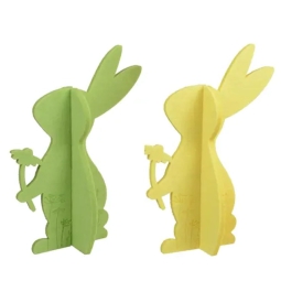 DECORO CONIGLIO FELTRO   H60CM COLORI ASSORTITI