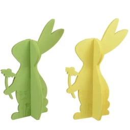 DECORO CONIGLIO FELTRO   H28CM COLORI ASSORTITI