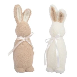 DECORO CONIGLIO LANA COTTA H49CM COLORI ASSORTITI