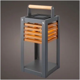 LANTERNA SOLARE H34CM    ALLUMINIO CON MANICO