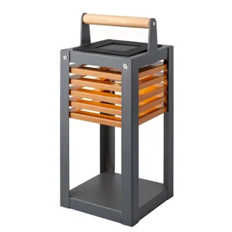 LANTERNA SOLARE H34CM    ALLUMINIO CON MANICO 3