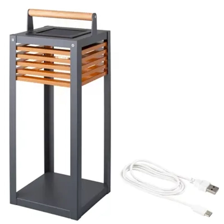 LANTERNA SOLARE H51CM    ALLUMINIO CON MANICO 3