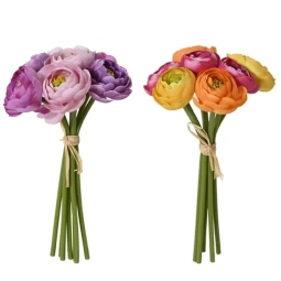 BOUQUET RANUNCOLO H19CM  COLORI ASSORTITI