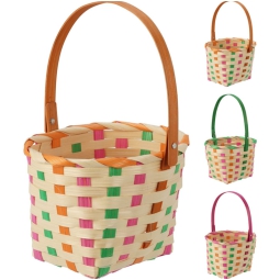 CESTINO 19X15X13CM IN    BAMBOO SOGGETTI ASSORTITI