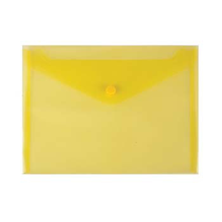 BUSTE PLASTICA CON BOTTONE A4 GIALLO 5PZ