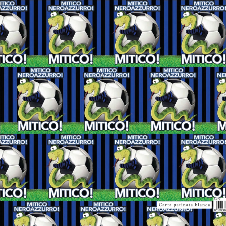 CARTA REGALO 70X100CM 10 FOGLI NERO AZZURRO