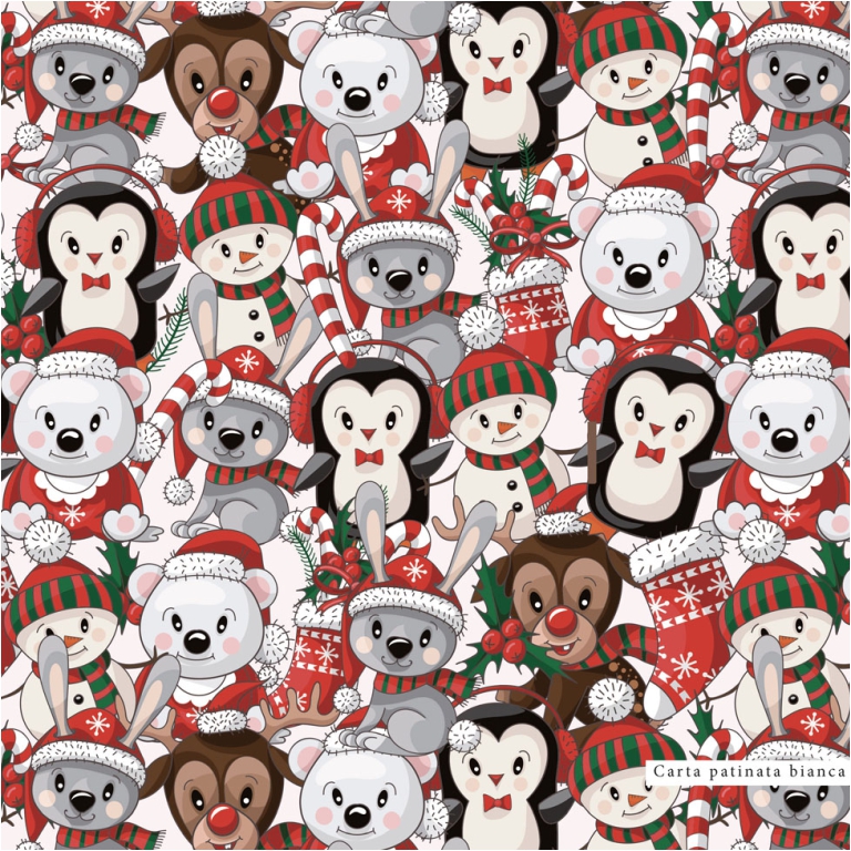 CARTA REGALO 70X100CM 10 FOGLI XMAS FUNNY