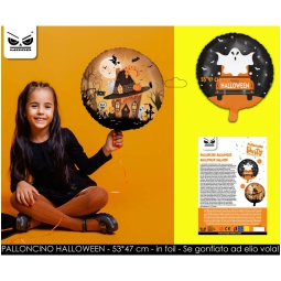 PALLONCINO ROTONDO HALLOWEEN 53X47CM IN FOIL