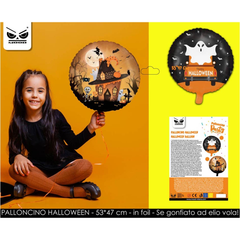 PALLONCINO ROTONDO HALLOWEEN 53X47CM IN FOIL