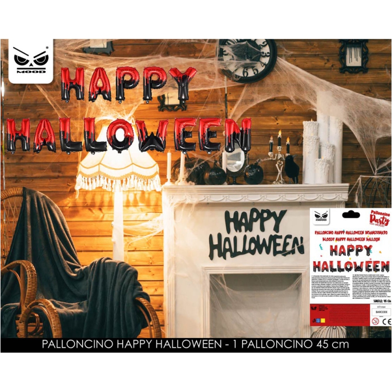 FESTONE PALLONCINI HAPPY HALLOWEEN 45CM IN FOIL
