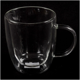 TAZZA DOPPIA PARETE IN   VETRO 375ML 13X9H11CM