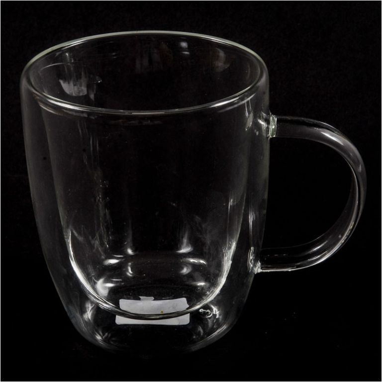 TAZZA DOPPIA PARETE IN   VETRO 375ML 13X9H11CM