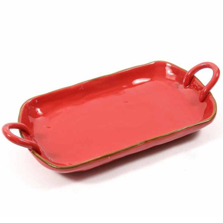 PIATTO DA PORTATA GRANDE  CERAMICA 44X21H8CM