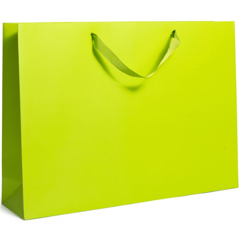 SHOPPER 45X11H32CM LIME  210GR