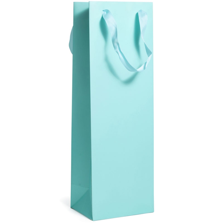 SHOPPER BOTTIGLIA CELESTE 13X10H38CM 210GR