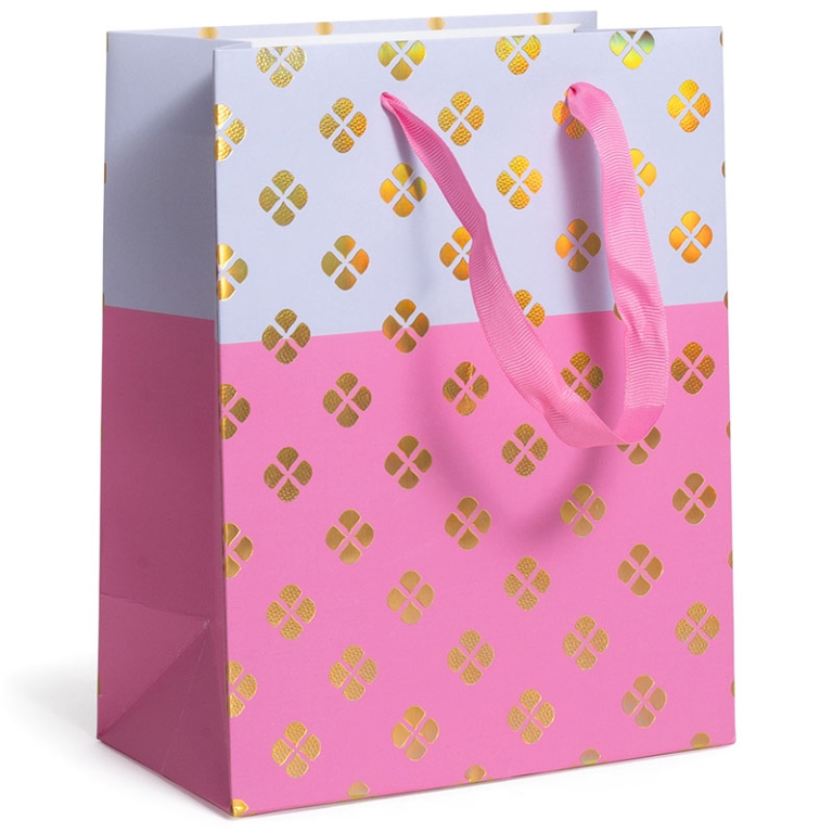 SHOPPER 18X10H23CM LAMINATO FUCSIA/LILLA 210GR 2