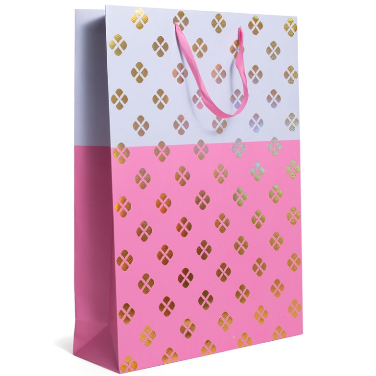 SHOPPER 32X10H45CM LAMINATO FUCSIA/LILLA 210GR 2