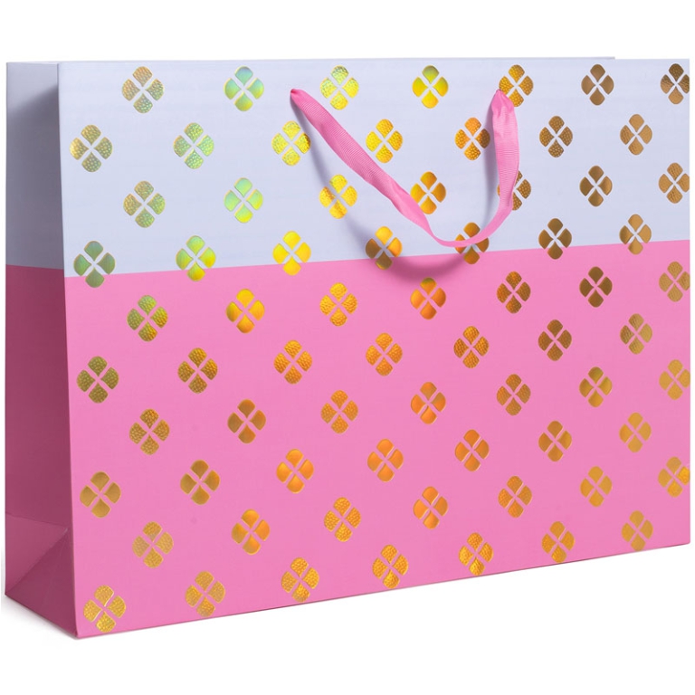 SHOPPER 44X10H32CM LAMINATO FUCSIA/LILLA 210GR 2