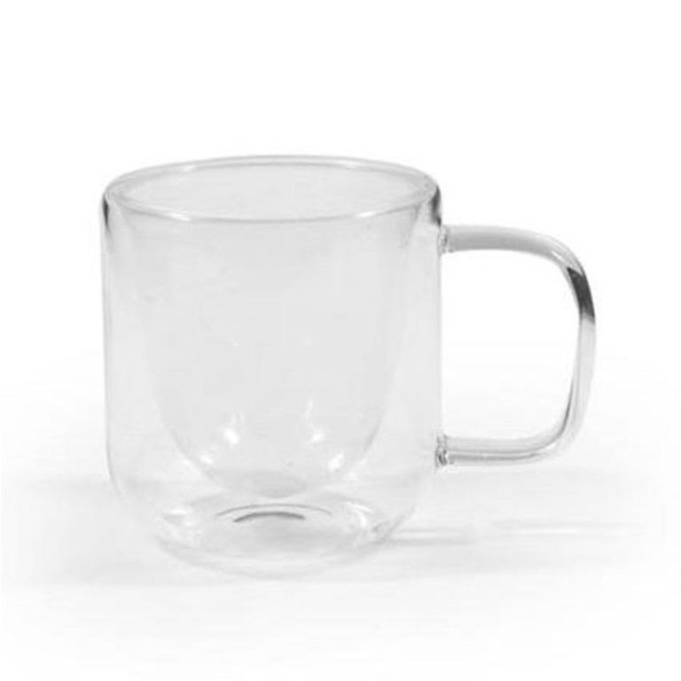 TAZZA VETRO DOPPIA PARETE 150ML 11X8H8CM TRASPARENTE