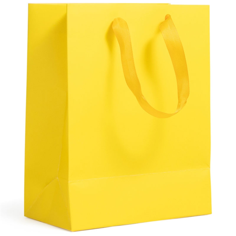SHOPPER 18X10H23CM GIALLO 210GR