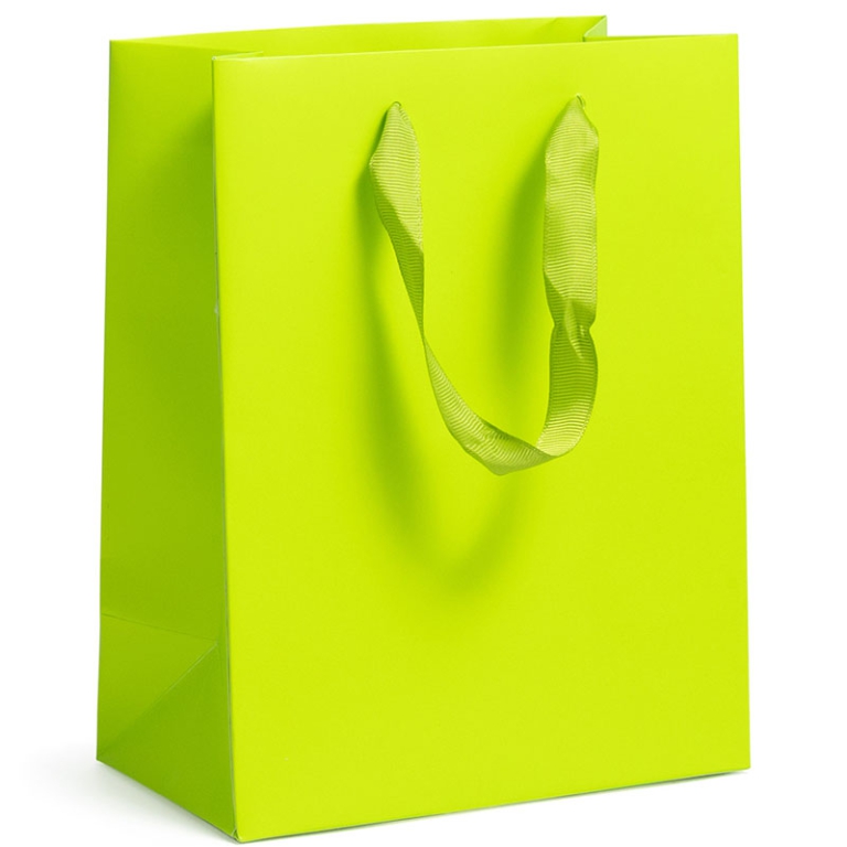 SHOPPER 18X10H23CM LIME  210GR 2