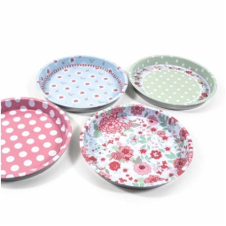 VASSOIO TONDO LATTA 34X4CM DECORI ASSORTITI