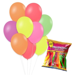 PALLONCINI 26CM 20PZ COLORI FLUO ASSORTITI BIO
