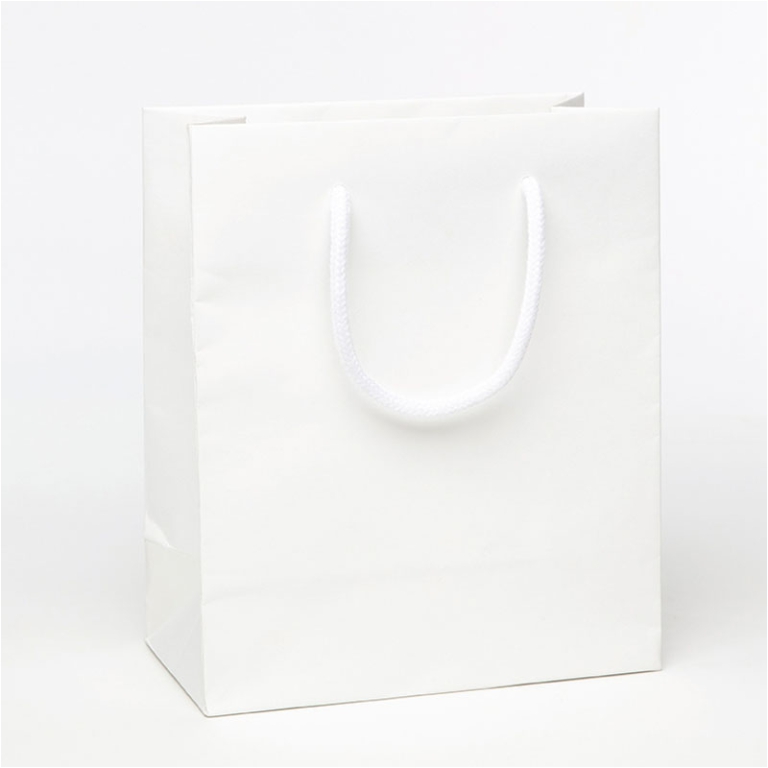 SHOPPER CARTA 24X20+8CM  LUX BIANCO