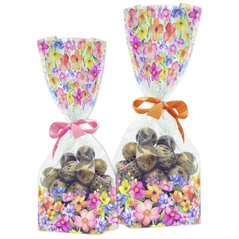BUSTE CELLO 10X30+6CM    50PZ SWEET FLOWERS 2