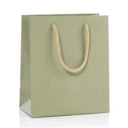 SHOPPER 16X19X8CM KRAFT VERDE SALVIA 12PZ