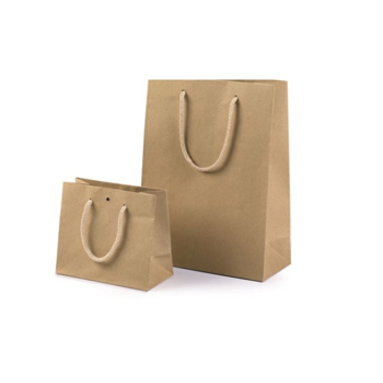 SHOPPER 16X14X8CM KRAFT AVANA CON FORO 12PZ