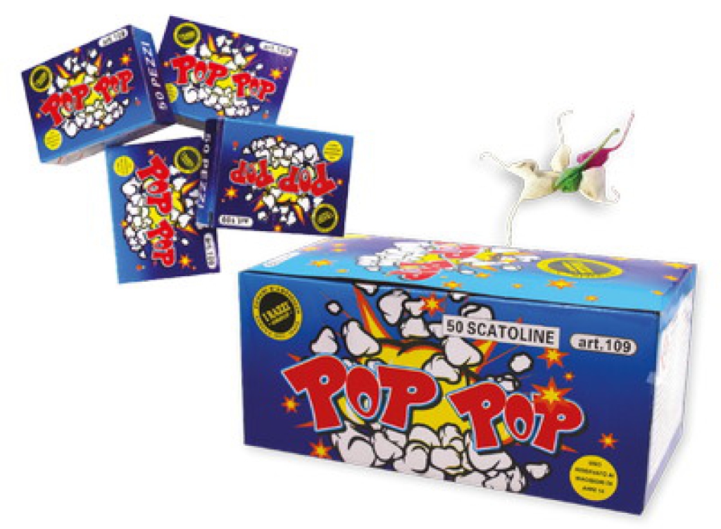 Pop Pop Petardino da Ballo – 50 Pacchi da 50 Pz. Confezione Risparmio 50%  DI SCONTO - Vendita Online Fuochi d'Artificio