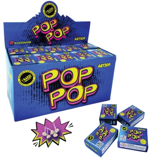 Pop Pop Maxi - 10 Scatoline Da 25 Pezzi - Categoria K1/Cat.1 - Fuochi D'Artificio