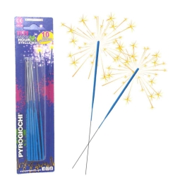 CANDELINE MAGICHE 10PZ   15,5CM STELLINE BLU