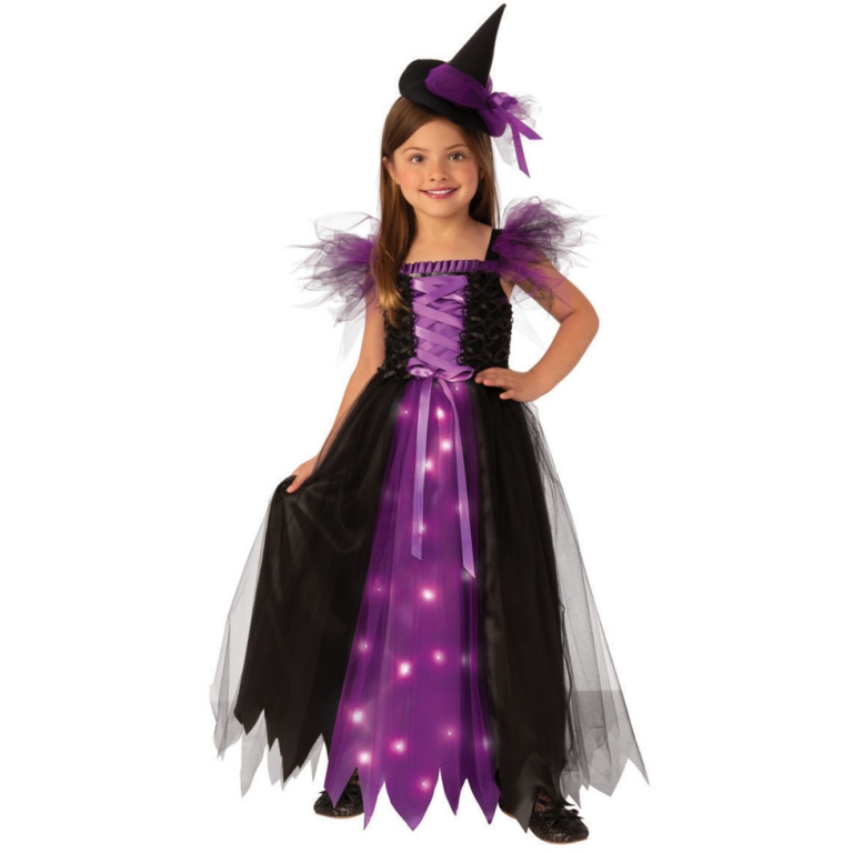 COSTUME STREGA MADRINA CON LUCE 3-4 ANNI