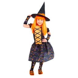 COSTUME STREGA MOONLIGHT ARANCIONE 8-10 ANNI
