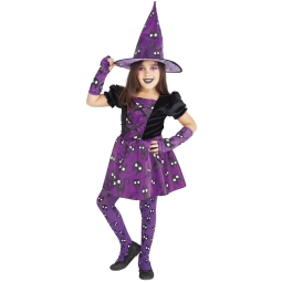 COSTUME STREGA GATTINI VIOLA 3-4 ANNI