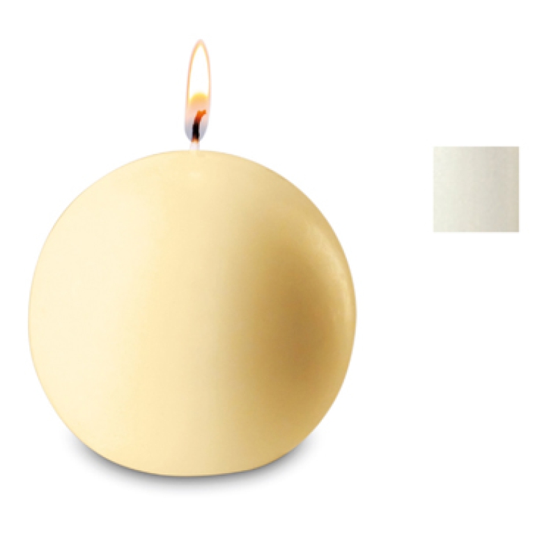 CANDELE 24PZ SFERA 3,2 CM AVORIO