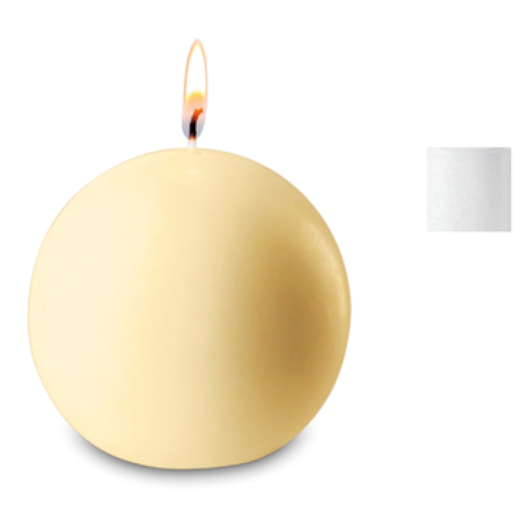 CANDELE 24PZ SFERA 3,2 CM BIANCHE