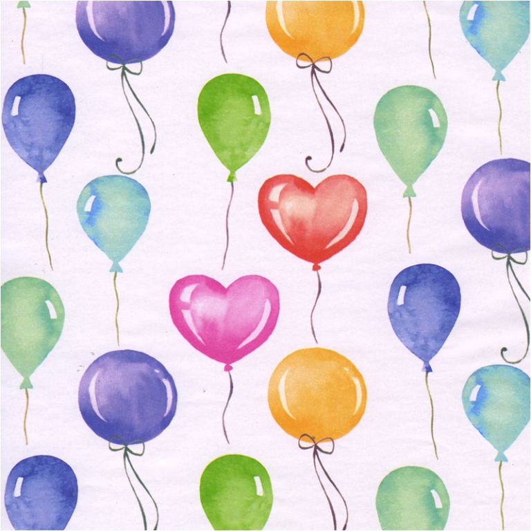 CARTA REGALO 70X100CM 10 FOGLI PALLONCINI RASO