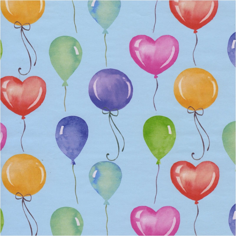 CARTA REGALO 70X100CM 10 FOGLI PALLONCINI RASO