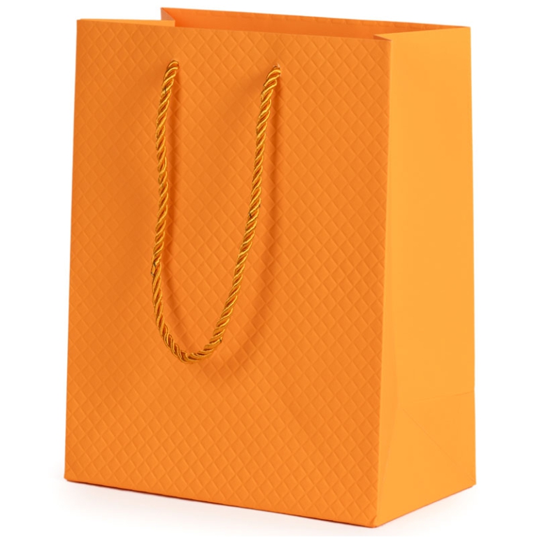 SHOPPER 18X10H23CM SOFT  TOUCH ARANCIONE