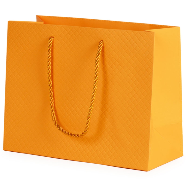 SHOPPER 23X10H18CM SOFT  TOUCH ARANCIONE