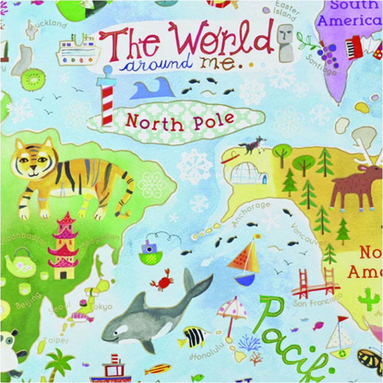 CARTA REGALO 70X100 10FG WORLD MAP