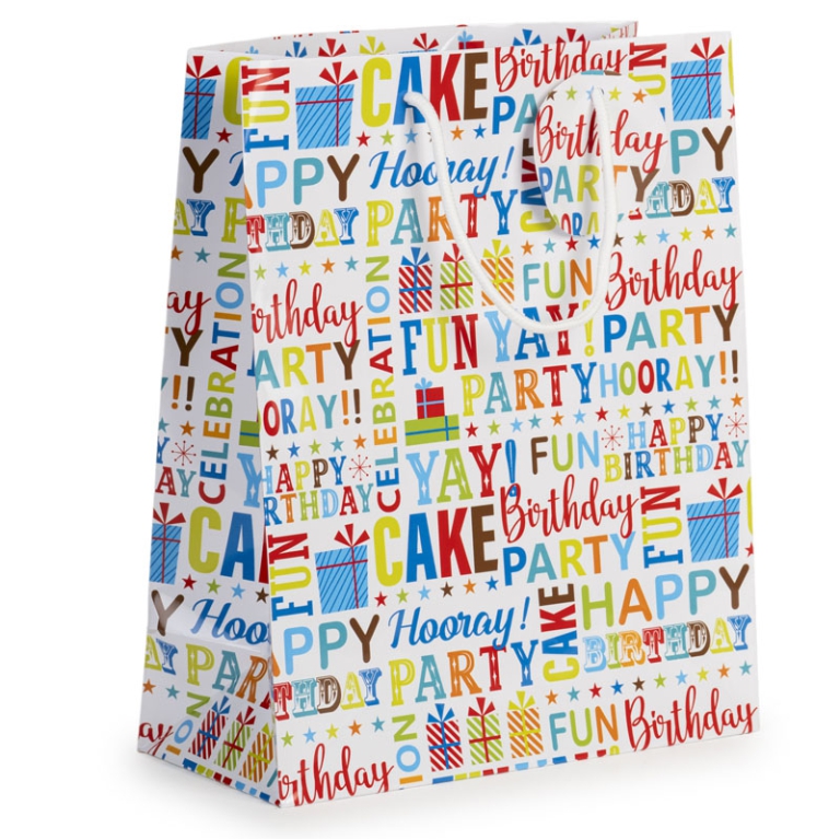 SHOPPER 26X12X32CM       SCRITTE PARTY