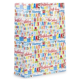 SHOPPER 33X12,7X45,7CM   SCRITTE PARTY