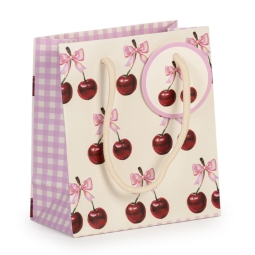 SHOPPER 14,3X7,3X15,3CM  CILIEGIE FONDO CREMA