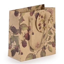 SHOPPER 14,3X7,3X15,3CM  LAMPONI STAMPA VINTAGE