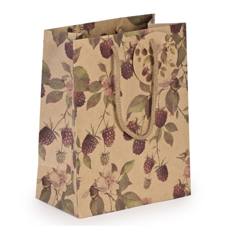 SHOPPER 18X10X23CM       LAMPONI STAMPA VINTAGE